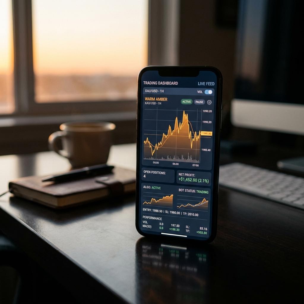 Keenmeritor AI trading interface on modern device